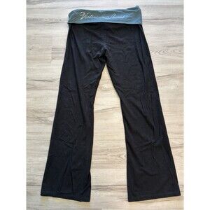 Y2K Victoria's Secret Foldover Yoga Pants Black Size Large